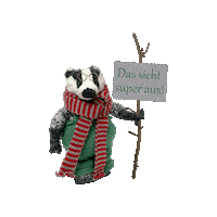 Landlust super great job knitting badger Sticker
