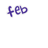 February Feb Sticker