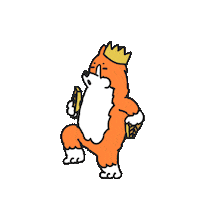 alex_kajiru corgi kaji couronne galette des rois Sticker