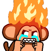 Angry Fire Sticker
