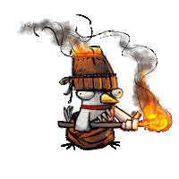 dracostudios chicken boardgames pollos wfci Sticker