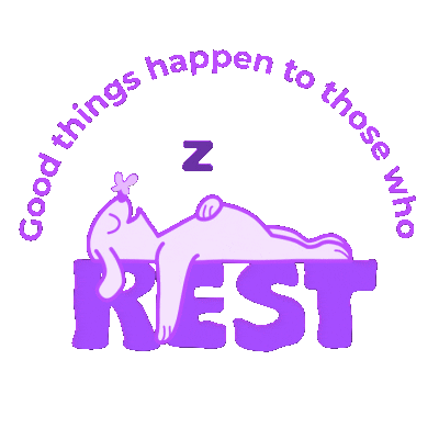 Sleepy Relax Sticker by Time to Ungrind