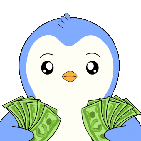 Money Penguin Sticker by Pudgy Penguins