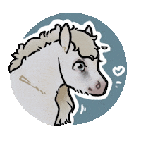 raisinglittleluna raising cute horse raisinglittleluna raising little luna Sticker