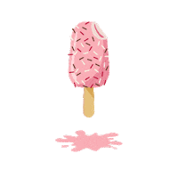 Melting Ice Cream Sticker by Kim Campbell
