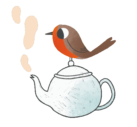 Tea Robin Sticker by Albertarrayas