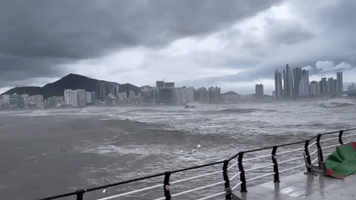Damage Seen in South Korea After Deadly Typhoon Hinnamnor Passes Through