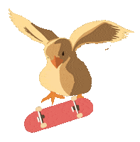 Skate Board Fly Sticker