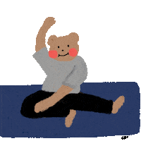 Bear Yoga Sticker