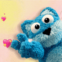 Airlearn hearts peace air puppet GIF