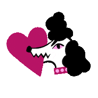 Laraswio love heart dog sad Sticker