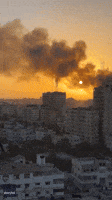 Smoke Rises Over Gaza City After Intense Bombardment