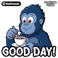 Good Day Tea Sticker by VeeFriends