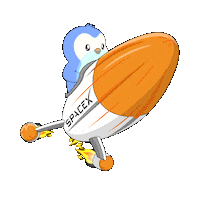 Driving Elon Musk Sticker by Pudgy Penguins