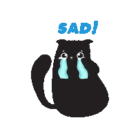Sad Cat Sticker by Yappy Pets