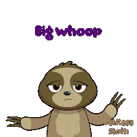 No One Cares Sloth Sticker by VeeFriends