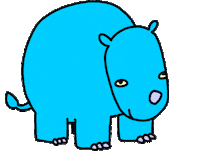 Rhino Horn Flirting Sticker by Jason Clarke