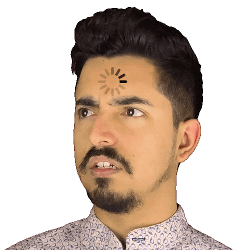 Confused Thinking Sticker