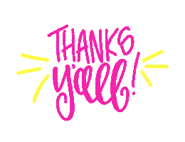 thanks Sticker by All She Wrote Notes