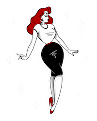 jenniferelderart pinup pin up jennifer elder art jennifer elder Sticker
