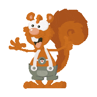 Miaalpina wave hotel ski squirrel Sticker