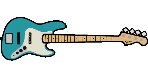 Bass Guitar Logo Sticker by Fender