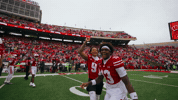 Jumping College Football GIF by Wisconsin Badgers