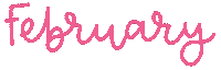 Pink February Sticker