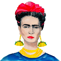 Hungry Frida Kahlo Sticker by Color Snack Creative Studio