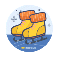 Ice Skating Snow Sticker by Michigan Public Health