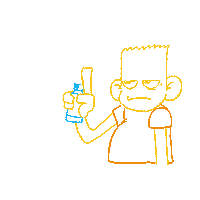 art tag paint graffiti bart Sticker