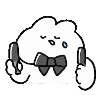 Black Sticker by おめがちゃん