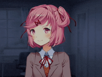 MisterDokiDoki scared ddlc natsuki doki doki literature club GIF