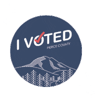 Mt Rainier Sticker Sticker by Pierce County Auditor