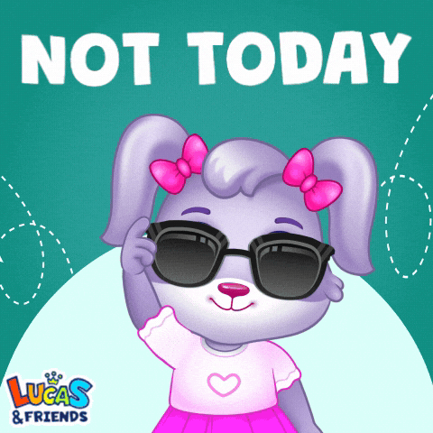 I Dont Think So No Way GIF by Lucas and Friends by RV AppStudios