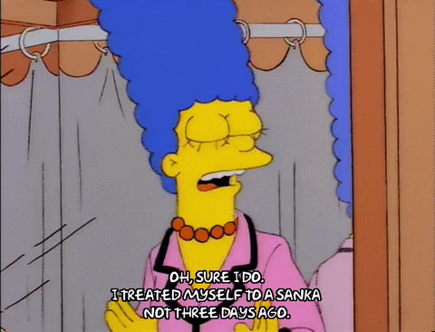 treat yourself marge simpson GIF