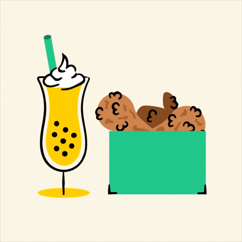 Bubble Tea Breakfast GIF by Jessica Lau
