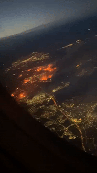 Footage Taken From Plane Captures Colorado Fires as Night Falls