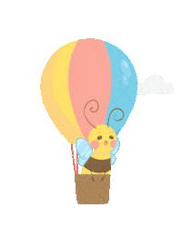 Hot Air Balloon Clouds Sticker by cnhkeyclub