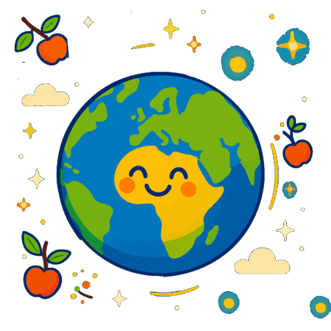 Earth Orbit Sticker by bembelliebe.de