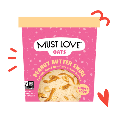 mustloveco ice cream peanut butter oat milk nicecream Sticker