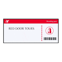 RedDoorTours wish you were here boarding pass rdt red door tours Sticker