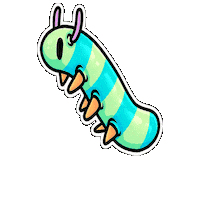 efa_aoife happy blue green weird Sticker