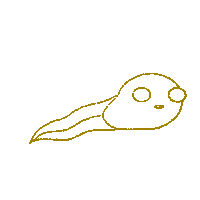 kat-vita yellow pop line frog Sticker