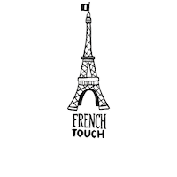 Eiffel Tower French Touch Sticker by Petsochic