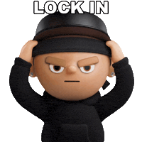 Locked In Focus Sticker by OneFootball Heads