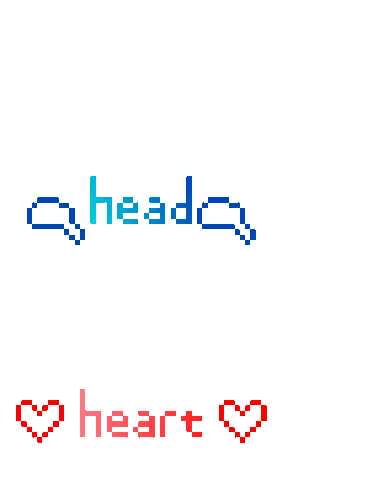 joyfuljuly heart pixel text blue Sticker