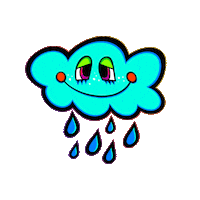Ephemera rain cloud storm moody Sticker