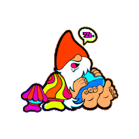 Ephemera sleep sleepy mushroom gnome Sticker