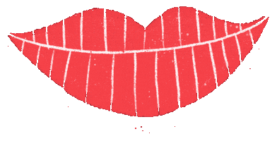 Red Lips Smile Sticker